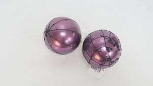 Стъклена топка за елха лилава гама-2модела