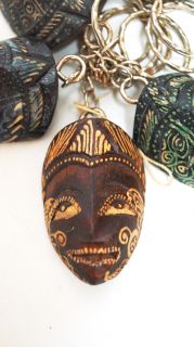 Key decoration african mask